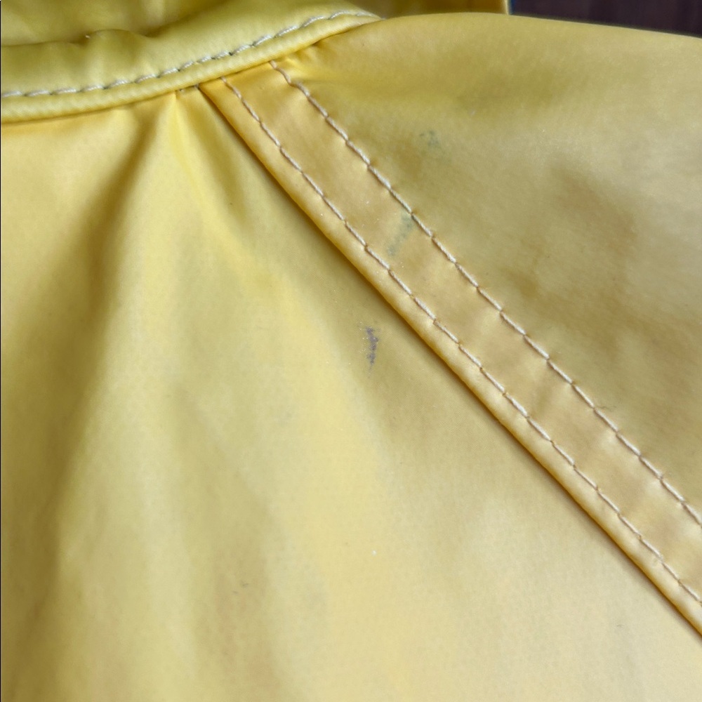 Talbots Vintage Yellow Raincoat Long Waterproof Trench, Size M Retro Nautical - Picture 8 of 12